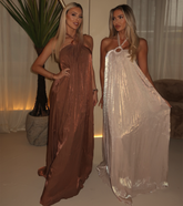 Marlyne Halter Open Back Formal Dress