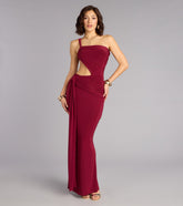 Bold Curve One-Shoulder Maxi Dress