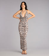 Strike Again Snake Print Maxi Dress