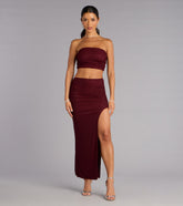 Starlet Status Rhinestone Mesh Maxi Skirt