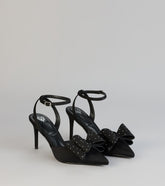 Glam Agenda Rhinestone Bow Pumps